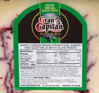 Gran Capitan Hard Cheese with Black Olive Paste Review