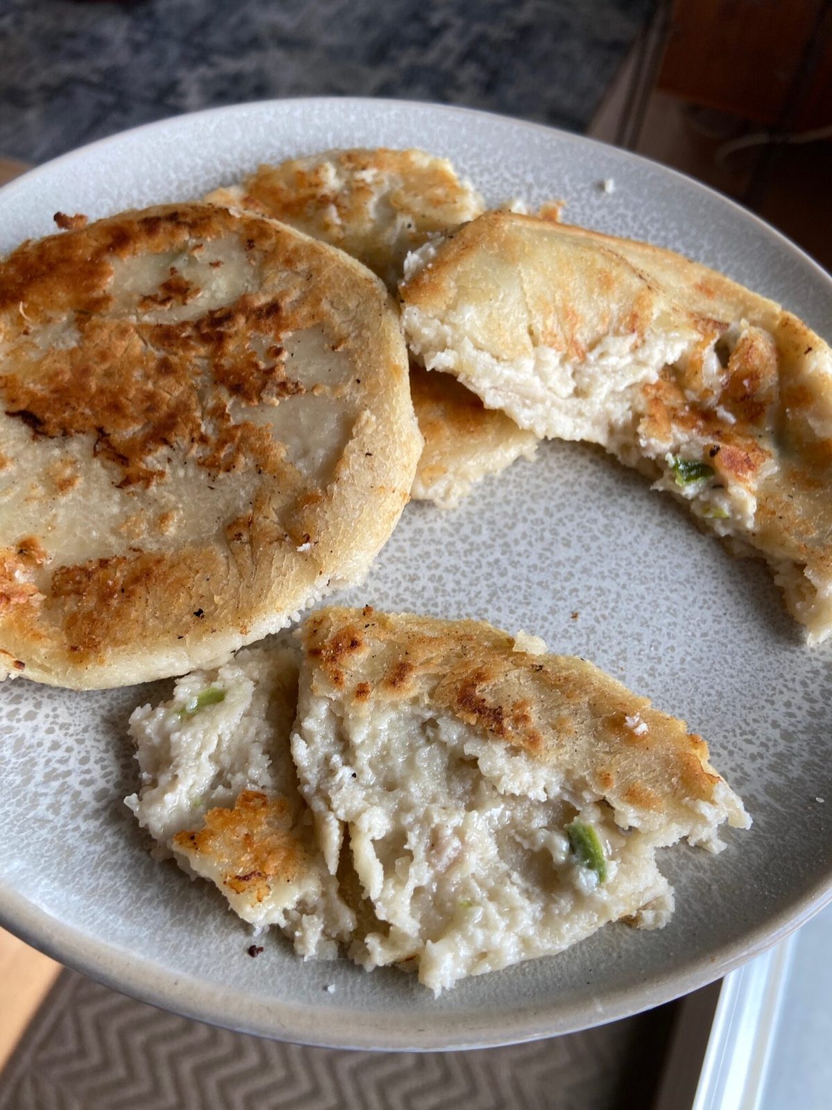 Chicken Cheese  Green Chile Pupusas Review