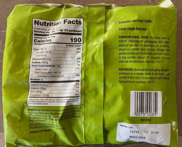 Herbes de Provence Potato Wedges Review