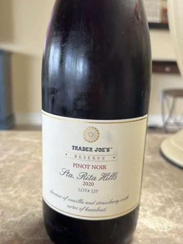 Reserve Pinot Noir Sta. Rita Hills 2020, Lot #229 Review